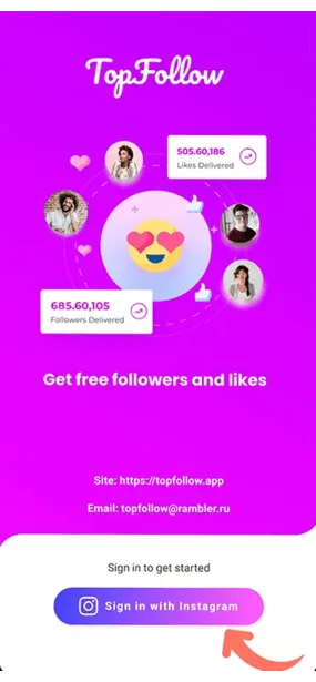 TopFollow uygulama ekran görüntüsü - ana sayfa